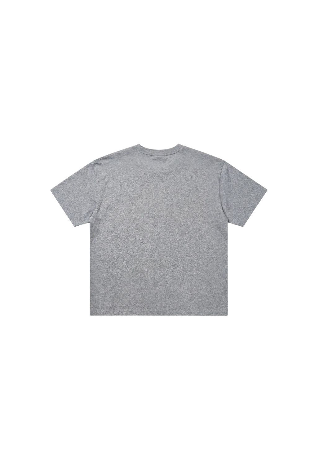 HDEX Baju Korea Olahraga Core Small Logo Giant Fit Short Sleeve Melange Gray Pria Fitness