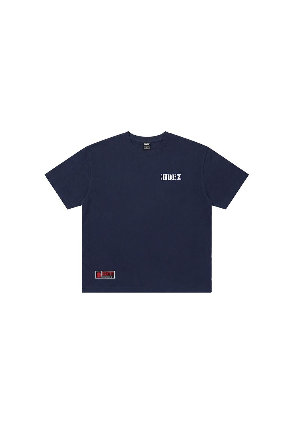 HDEX Baju Korea Olahraga Core Small Logo Giant Fit Short Sleeve Navy Pria Fitness