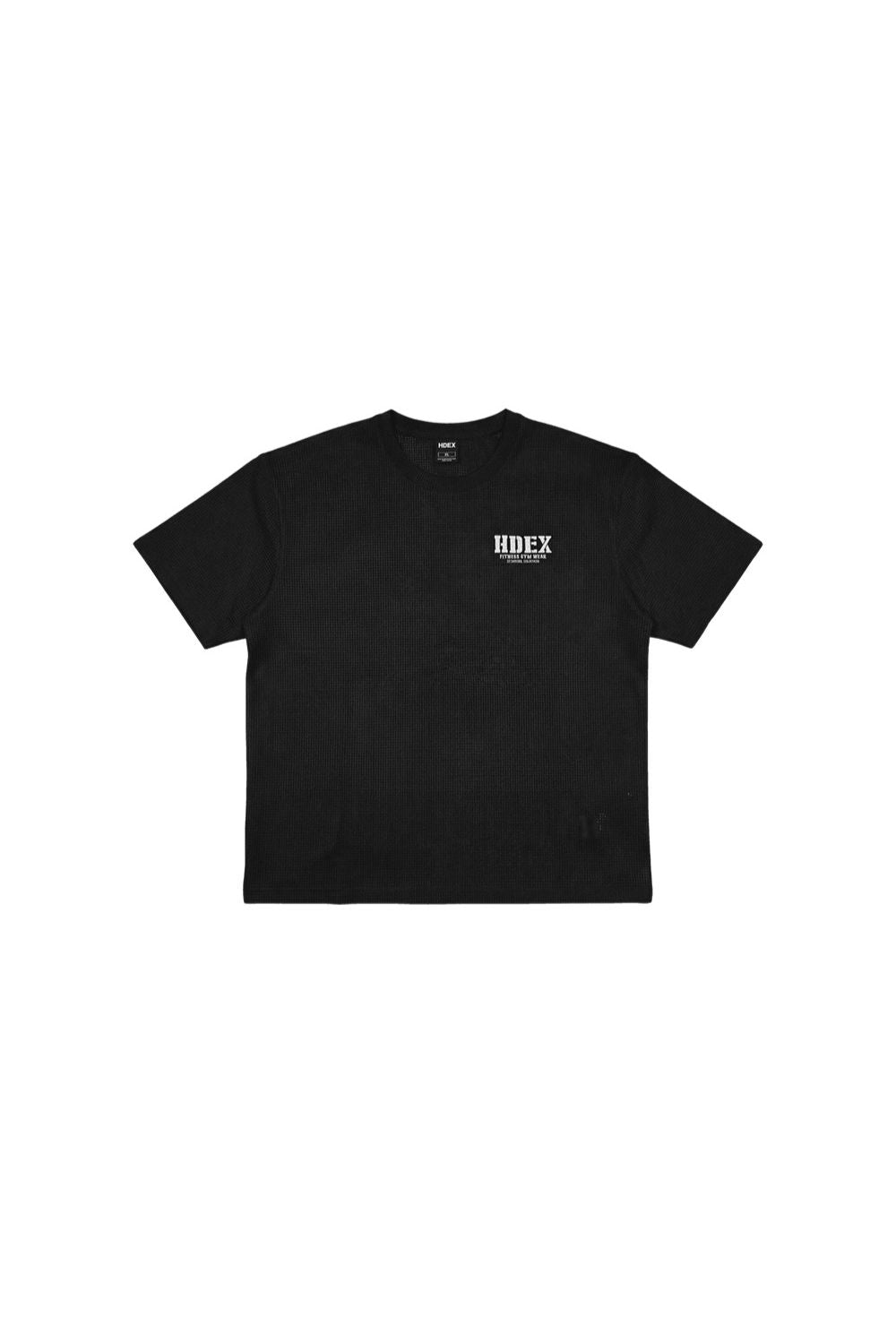 HDEX Baju Korea Olahraga Core Sorona Mesh Short Sleeve Black Pria Fitness