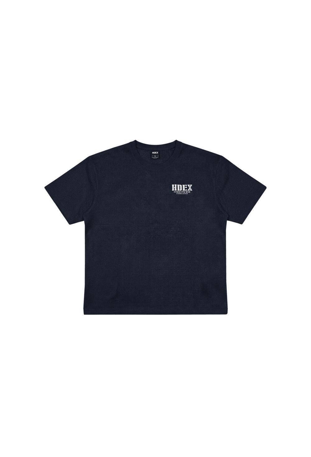 HDEX Baju Korea Olahraga Core Sorona Mesh Short Sleeve Navy Pria Fitness