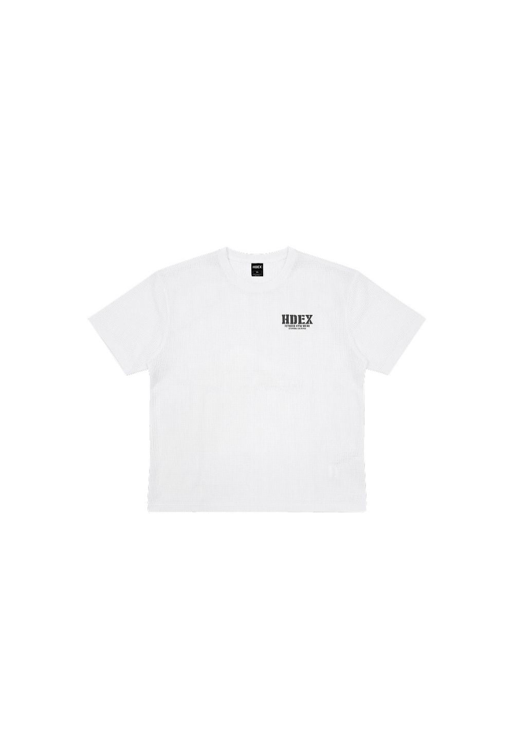 HDEX Baju Korea Olahraga Core Sorona Mesh Short Sleeve White Pria Fitness