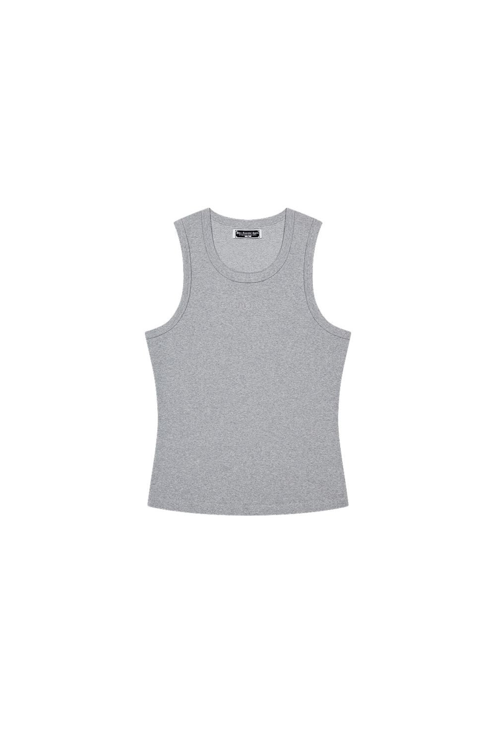 HDEX Baju Korea Olahraga Essential Ribbed Body Fit Tank Melange Gray Pria Fitness