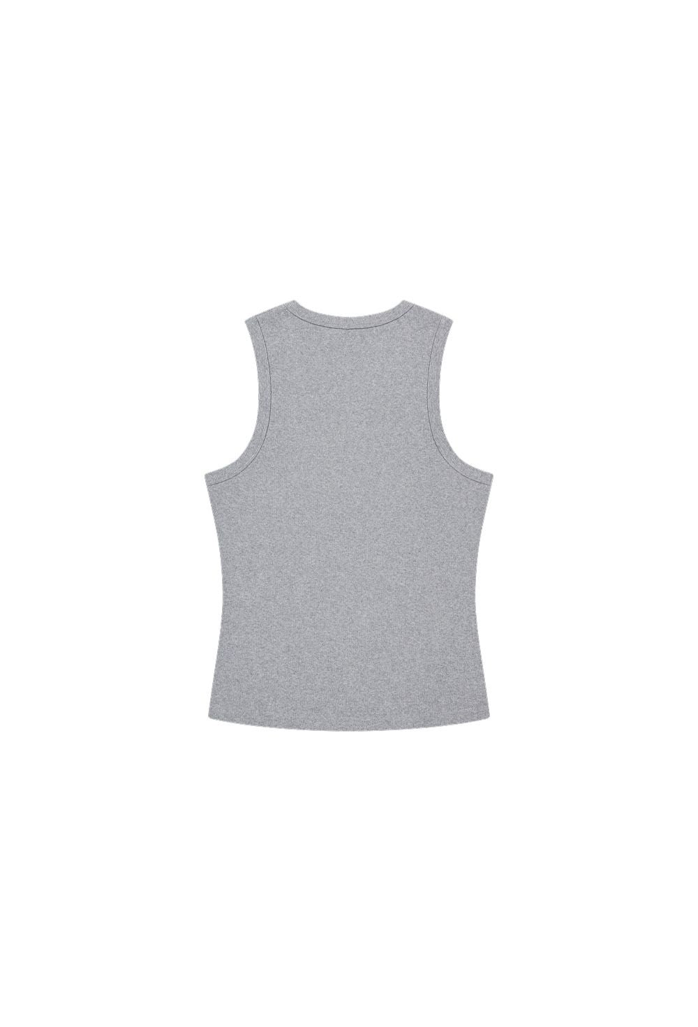 HDEX Baju Korea Olahraga Essential Ribbed Body Fit Tank Melange Gray Pria Fitness