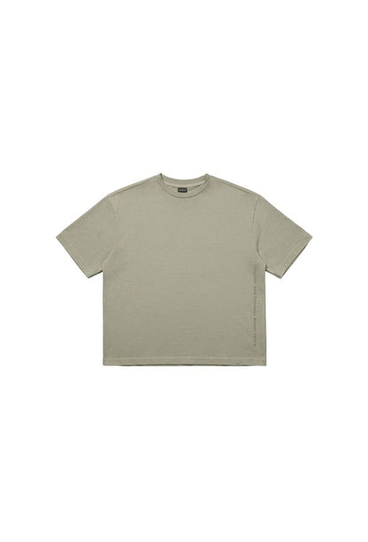 HDEX Baju Korea Olahraga Essential Pigment Short-Cut Sleeve Greige Pria Fitness