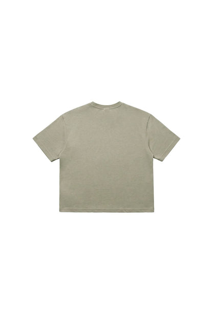 HDEX Baju Korea Olahraga Essential Pigment Short-Cut Sleeve Greige Pria Fitness