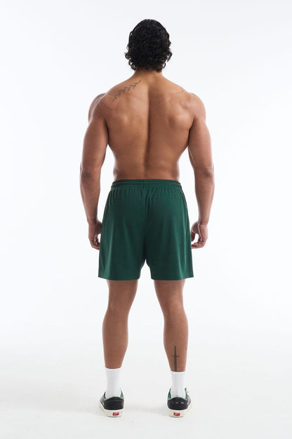 HDEX Celana Korea Olahraga 916 Solid Mesh Shorts Green Pria Fitness