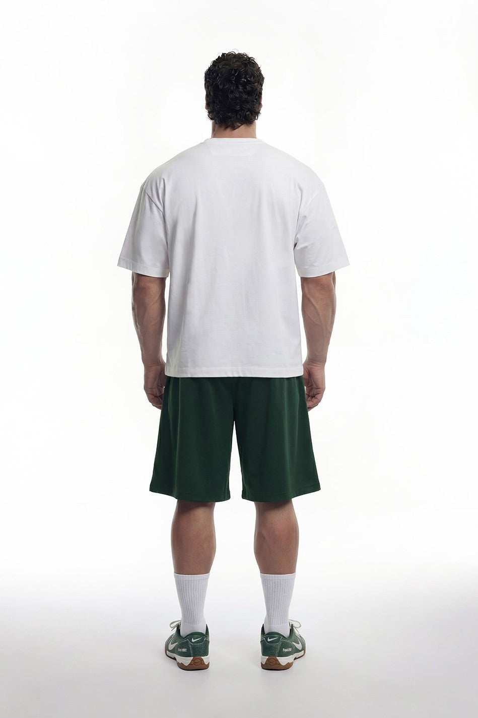 HDEX Celana Korea Olahraga Classic Pintuck Mesh Shorts Green Pria Fitness