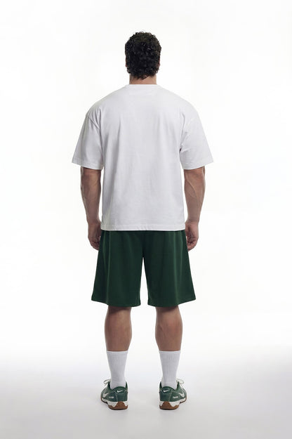 HDEX Celana Korea Olahraga Classic Pintuck Mesh Shorts Green Pria Fitness