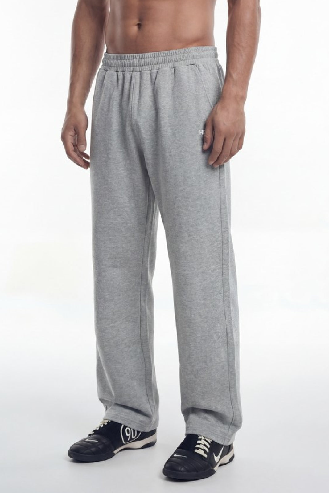 HDEX Celana Korea Olahraga EZ Daily Wide Pants Melange Gray Pria Fitness