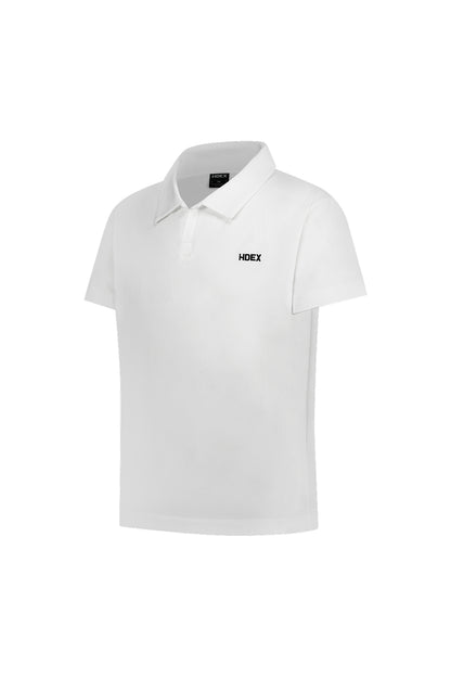 HDEX Baju Korea Olahraga EZ Muscle Fit Pique Short Sleeve White Pria Fitness