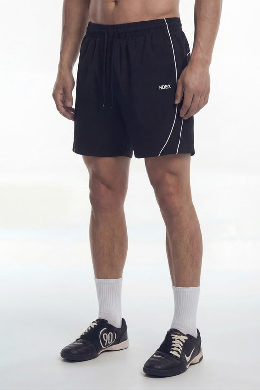 HDEX Celana Korea Olahraga EZ Airly Piping Shorts Black Pria Fitness