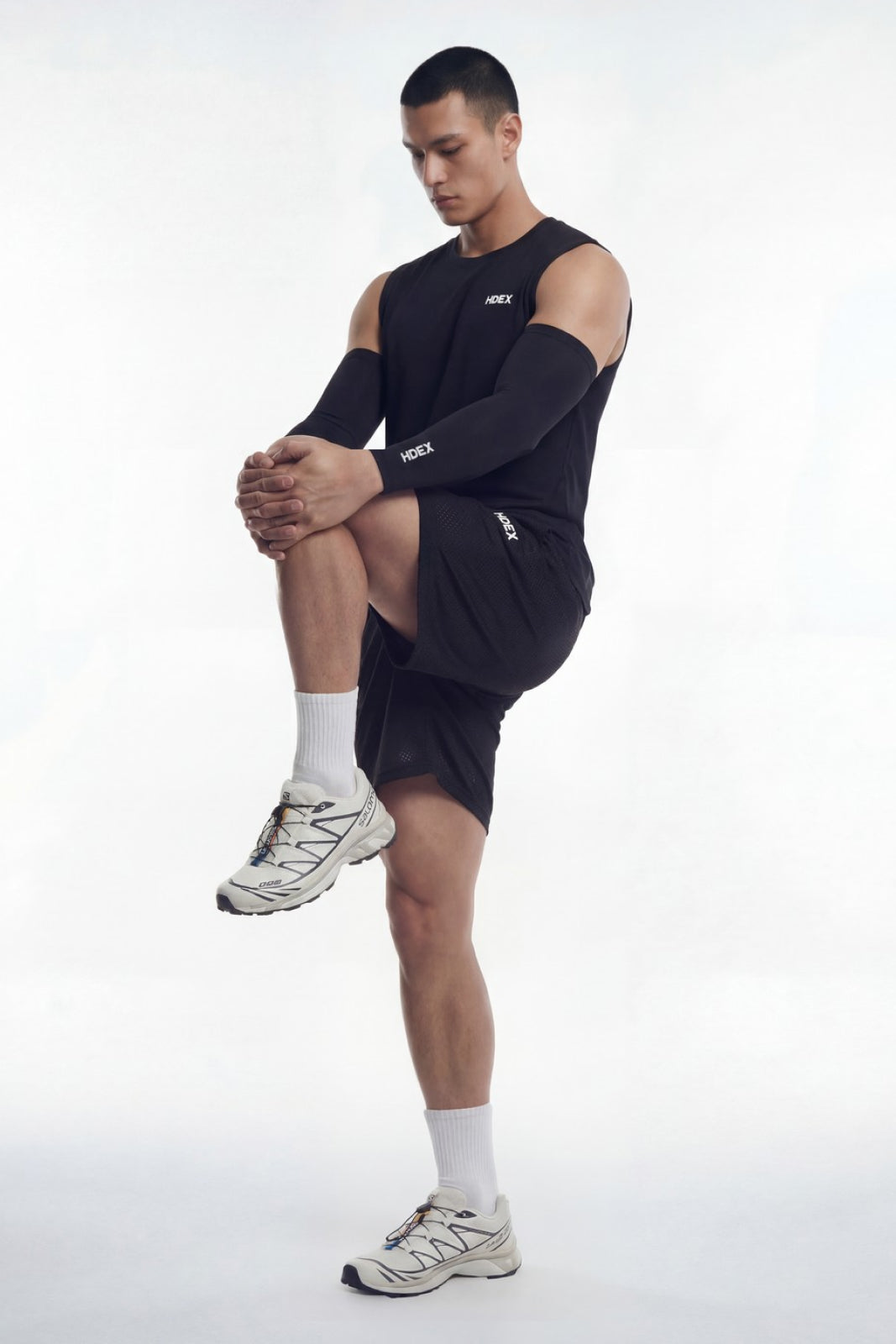 HDEX EZ Celana Korea Olahraga Dry Mesh Shorts Black Pria Fitness