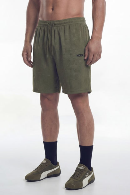 HDEX EZ Celana Korea Olahraga Dry Mesh Shorts Khaki Pria Fitness