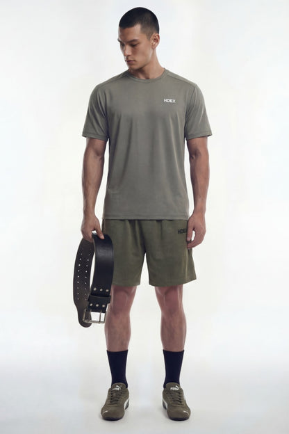 HDEX EZ Celana Korea Olahraga Dry Mesh Shorts Khaki Pria Fitness