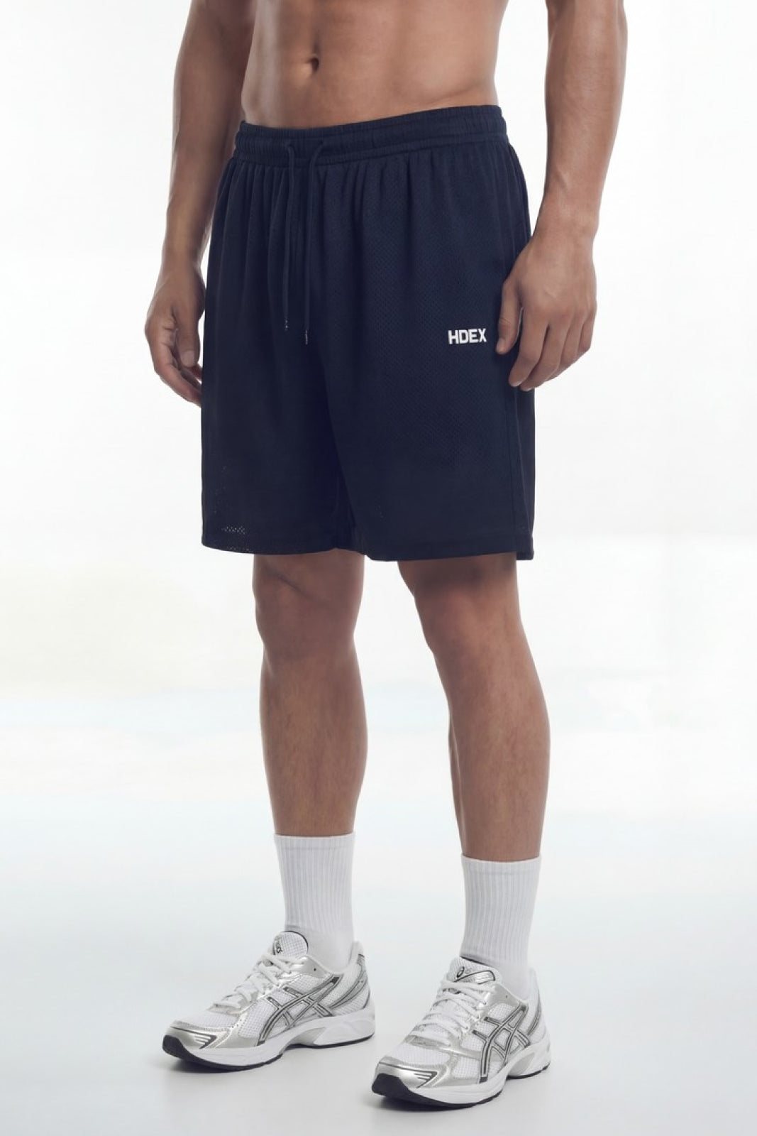 HDEX EZ Celana Korea Olahraga Dry Mesh Shorts Navy Pria Fitness