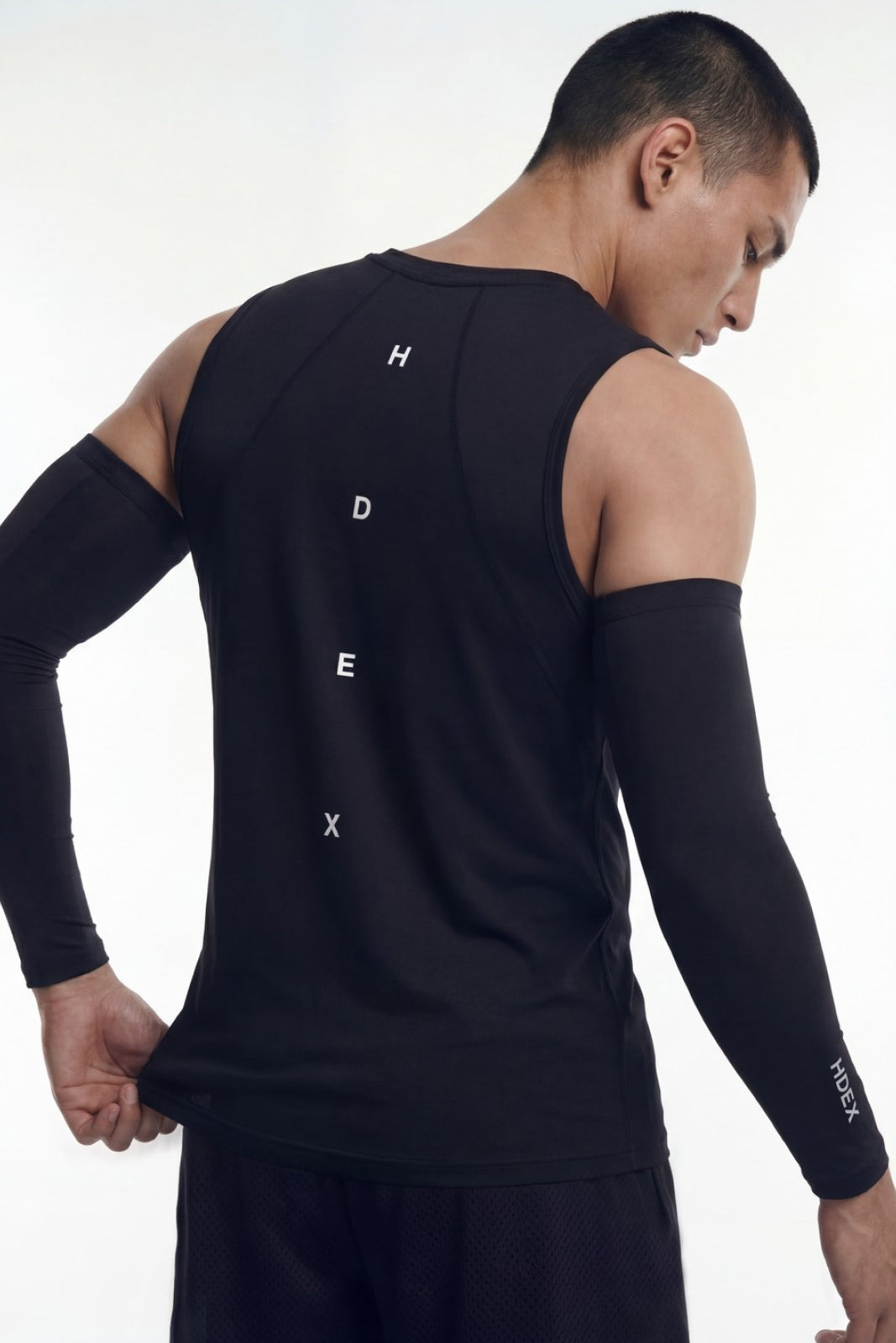 HDEX Baju Korea Olahraga Active Matches Regular Fit Sleeveless Black Pria Fitness