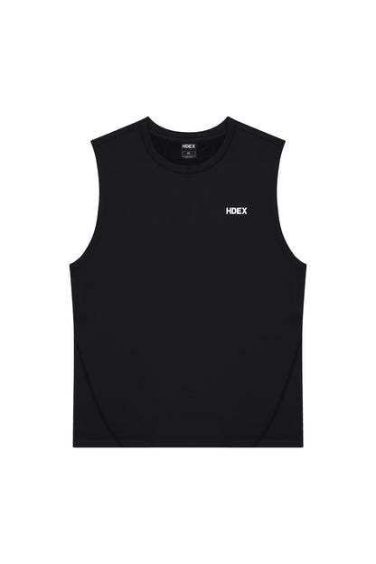 HDEX Baju Korea Olahraga Active Matches Regular Fit Sleeveless Black Pria Fitness