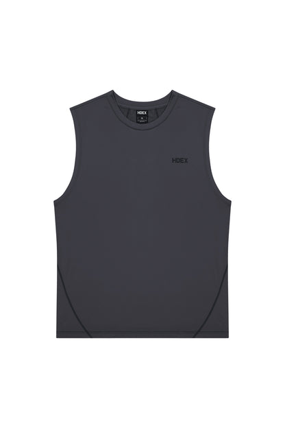 HDEX Baju Korea Olahraga Active Matches Regular Fit Sleeveless Charcoal Pria Fitness