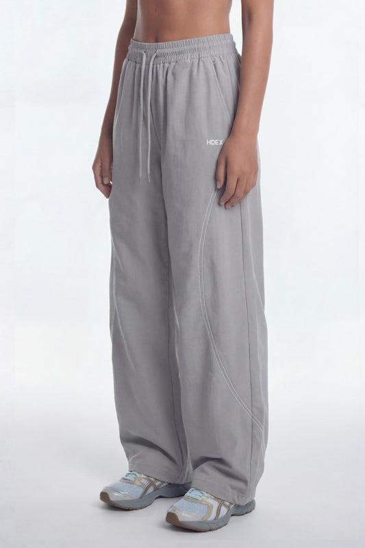 HDEX Celana Korea Olahraga Stitch Curved Nylon Span Pants W Gray Wanita Fitness