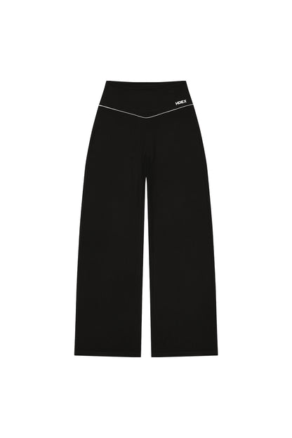 HDEX Celana Korea Olahraga Sophie Line Wide Pants Black Wanita Fitness