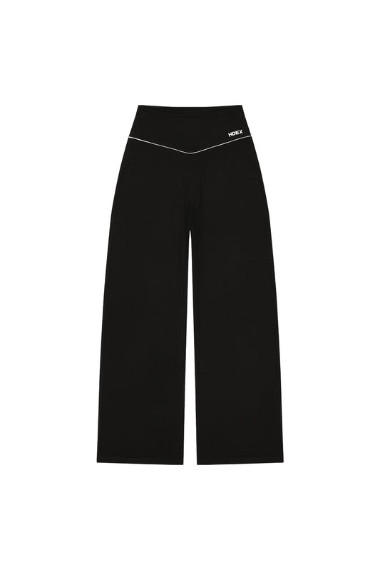 HDEX Celana Korea Olahraga Sophie Line Wide Pants Black Wanita Fitness