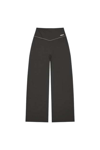 HDEX Celana Korea Olahraga Sophie Line Wide Pants Charcoal Wanita Fitness