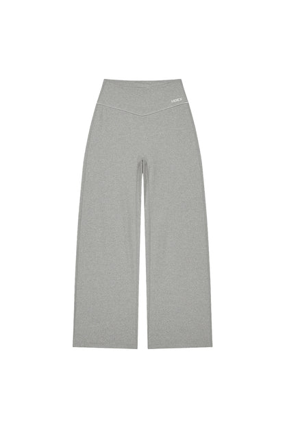 HDEX Celana Korea Olahraga Sophie Line Wide Pants Melange Gray Wanita Fitness