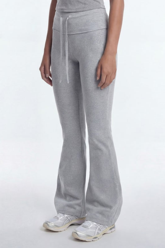 HDEX Celana Korea Olahraga Sophie Relax Bootcut Leggings Melange Gray Wanita Fitness