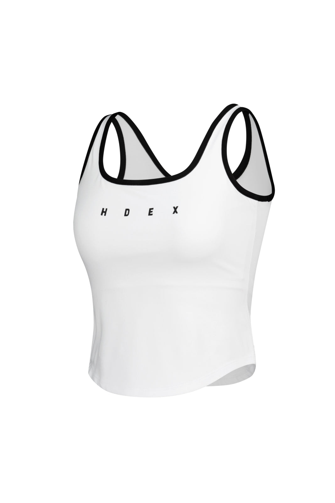 HDEX Sophie Square-Neck Crop Bra Top White