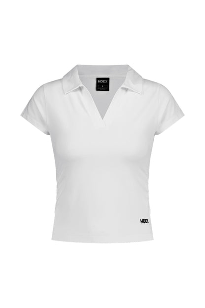 HDEX Baju Korea Olahraga EZ Sculp Pique Short Sleeve W White