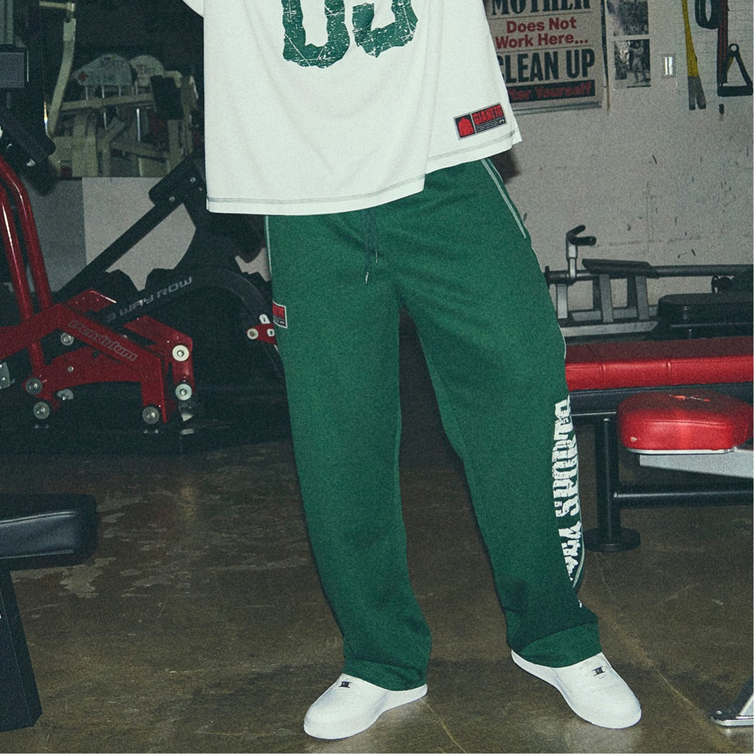 [GYM CLUB LEGACY PRE-ORDER] HDEX Celana Korea Olahraga Giant Fit 85 Mesh Wide Pants Green Pria Fitness