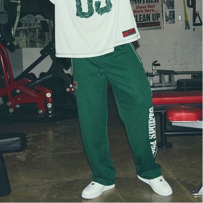[GYM CLUB LEGACY PRE-ORDER] HDEX Celana Korea Olahraga Giant Fit 85 Mesh Wide Pants Green Pria Fitness