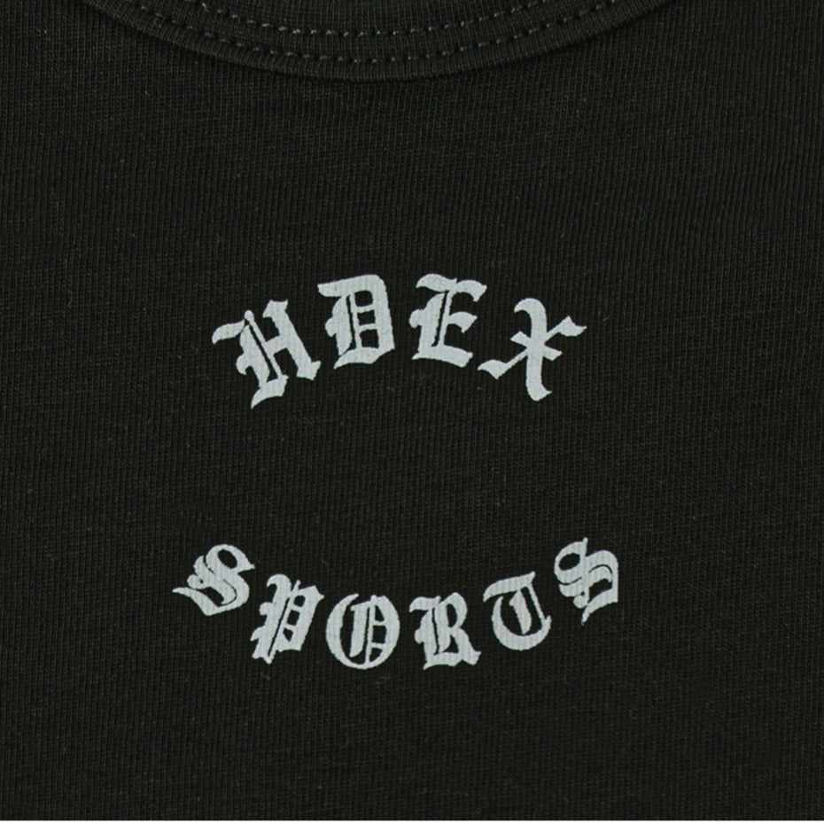 [GYM CLUB LEGACY PRE-ORDER] HDEX Baju Korea Olahraga Old English Back Logo Stringer Black Pria Fitness