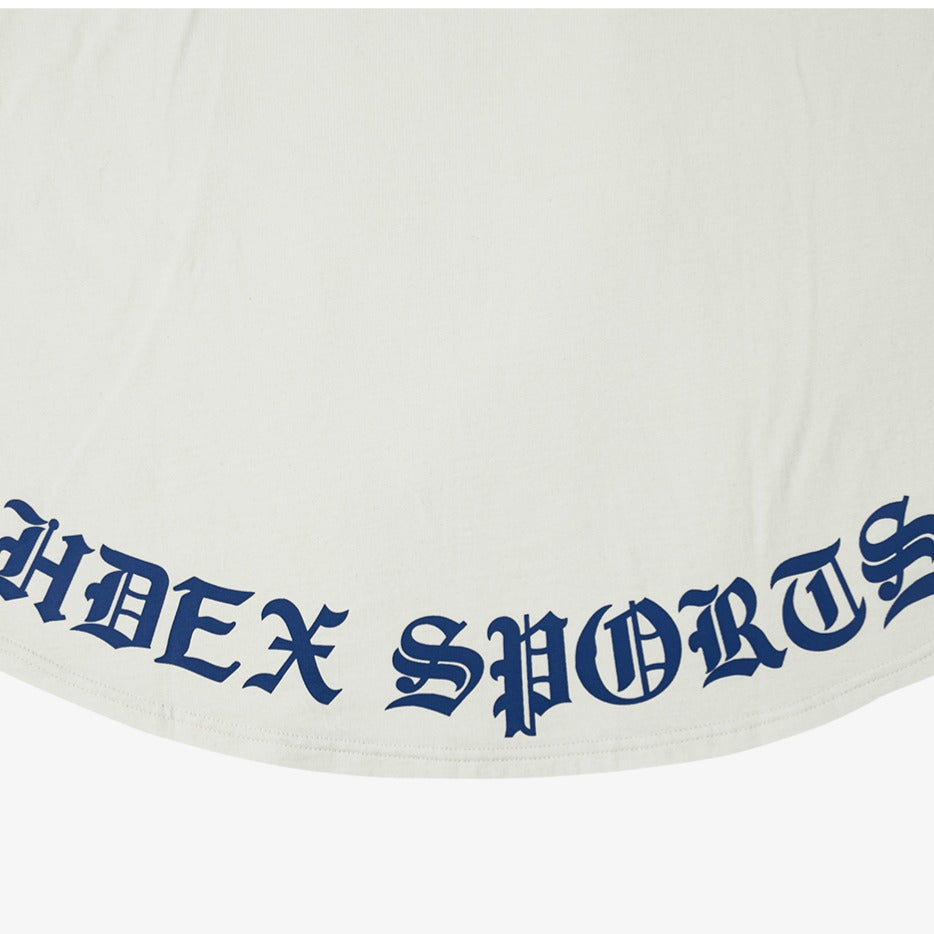 [GYM CLUB LEGACY PRE-ORDER] HDEX Baju Korea Olahraga Old English Back Logo Stringer White Pria Fitness