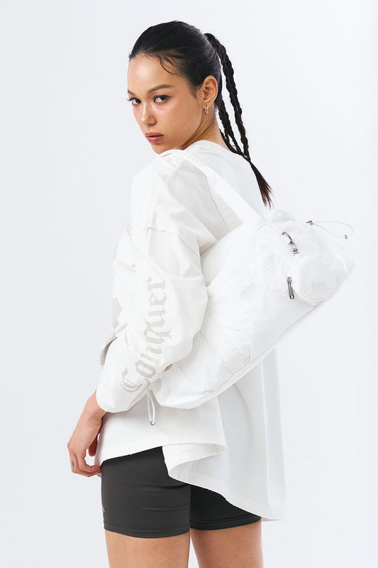 HDEX Glossy Pouch Duffle Bag White