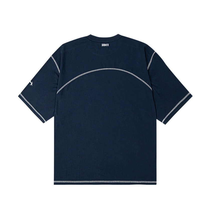[GYM CLUB LEGACY PRE-ORDER] HDEX Baju Korea Olahraga Giant Fit 85 Mesh Short Sleeve Navy Pria Fitness