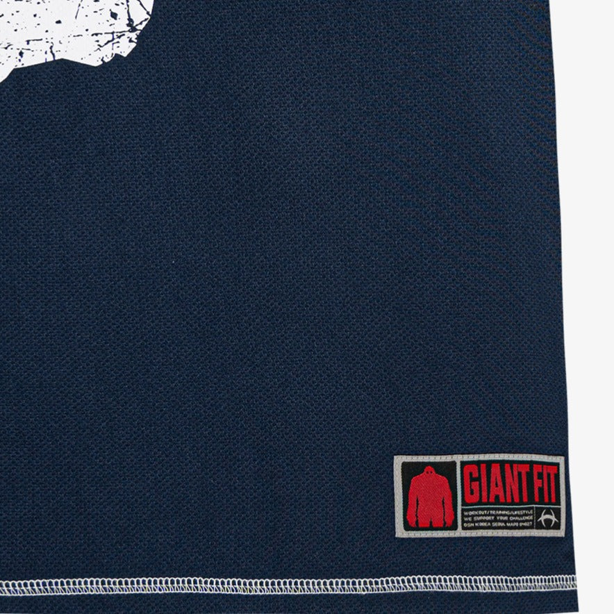 [GYM CLUB LEGACY PRE-ORDER] HDEX Baju Korea Olahraga Giant Fit 85 Mesh Short Sleeve Navy Pria Fitness
