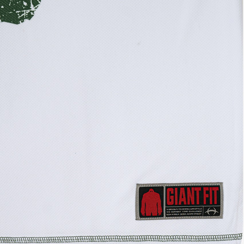 [GYM CLUB LEGACY PRE-ORDER] HDEX Baju Korea Olahraga Giant Fit 85 Mesh Short Sleeve White Pria Fitness
