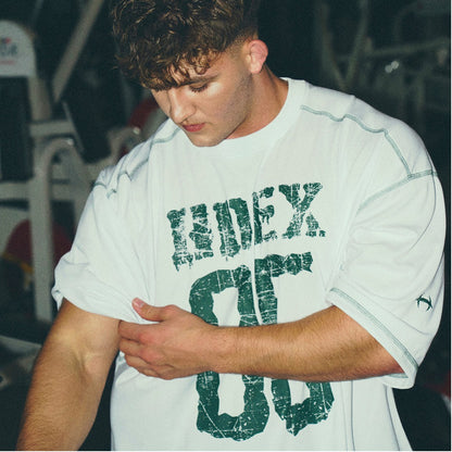 [GYM CLUB LEGACY PRE-ORDER] HDEX Baju Korea Olahraga Giant Fit 85 Mesh Short Sleeve White Pria Fitness