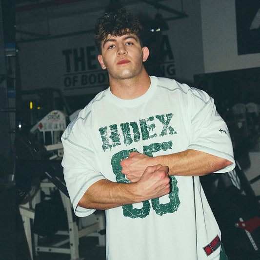 [GYM CLUB LEGACY PRE-ORDER] HDEX Baju Korea Olahraga Giant Fit 85 Mesh Short Sleeve White Pria Fitness