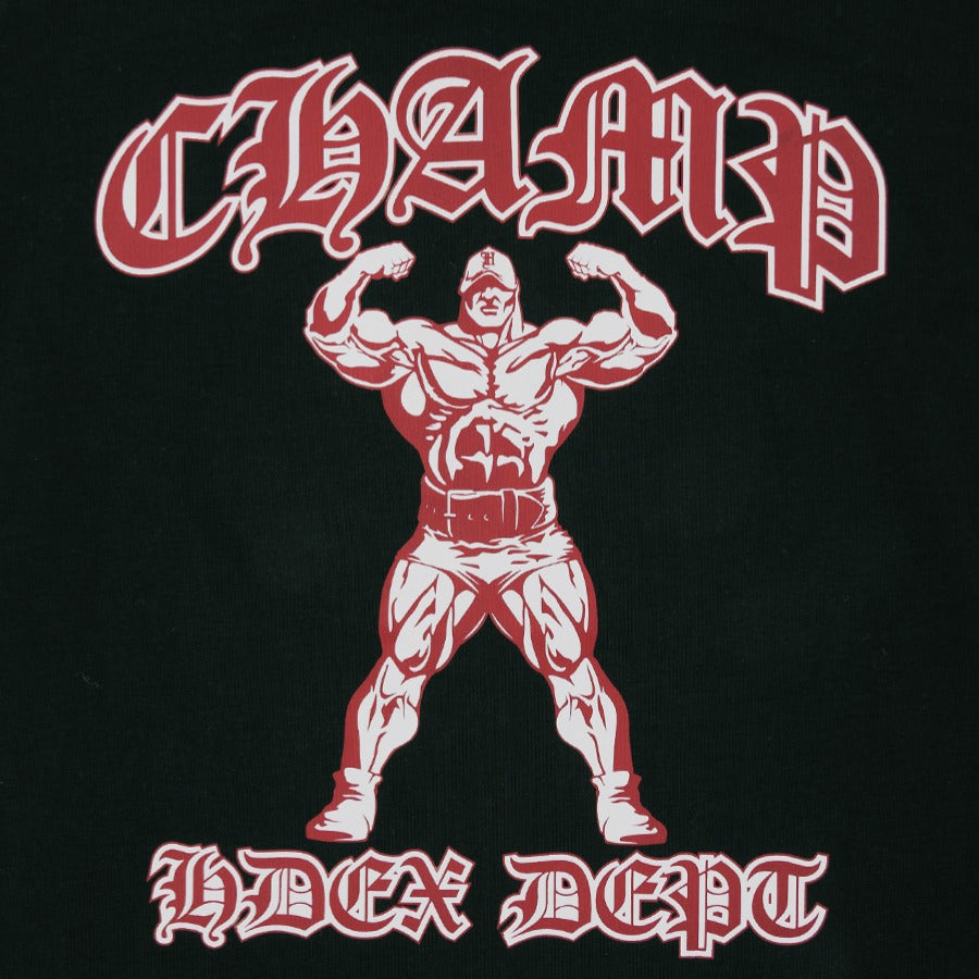 [GYM CLUB LEGACY PRE-ORDER] HDEX Baju Korea Olahraga Old Champ Giant Fit Short Sleeve Black Pria Fitness