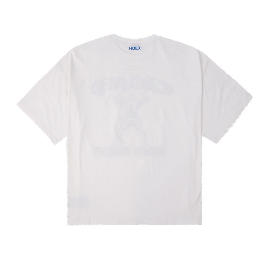 [GYM CLUB LEGACY PRE-ORDER] HDEX Baju Korea Olahraga Old Champ Giant Fit Short Sleeve White Pria Fitness