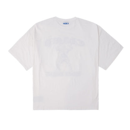 [GYM CLUB LEGACY PRE-ORDER] HDEX Baju Korea Olahraga Old Champ Giant Fit Short Sleeve White Pria Fitness