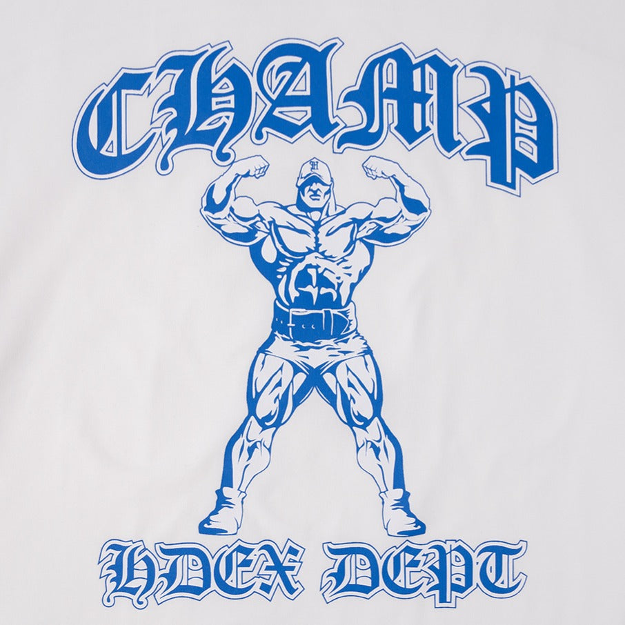 [GYM CLUB LEGACY PRE-ORDER] HDEX Baju Korea Olahraga Old Champ Giant Fit Short Sleeve White Pria Fitness