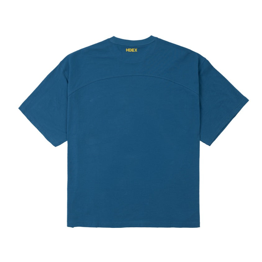 [GYM CLUB LEGACY PRE-ORDER] HDEX Baju Korea Olahraga Old Champ Giant Fit Short Sleeve Deep Blue Pria Fitness