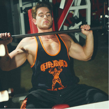 [GYM CLUB LEGACY PRE-ORDER] HDEX Baju Korea Olahraga Old Champ Stringer Black Pria Fitness