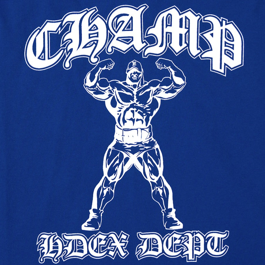 [GYM CLUB LEGACY PRE-ORDER] HDEX Baju Korea Olahraga Old Champ Stringer Cobalt Blue Pria Fitness