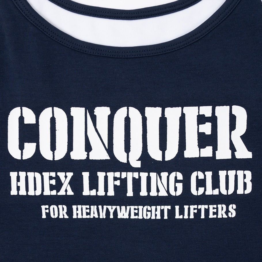 [GYM CLUB LEGACY PRE-ORDER] HDEX Baju Korea Olahraga Women`s Double String Halter Tank Top Navy Wanita Fitness