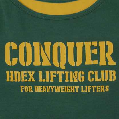 [GYM CLUB LEGACY PRE-ORDER] HDEX Baju Korea Olahraga Women`s Double String Halter Tank Top Deep Green Wanita Fitness