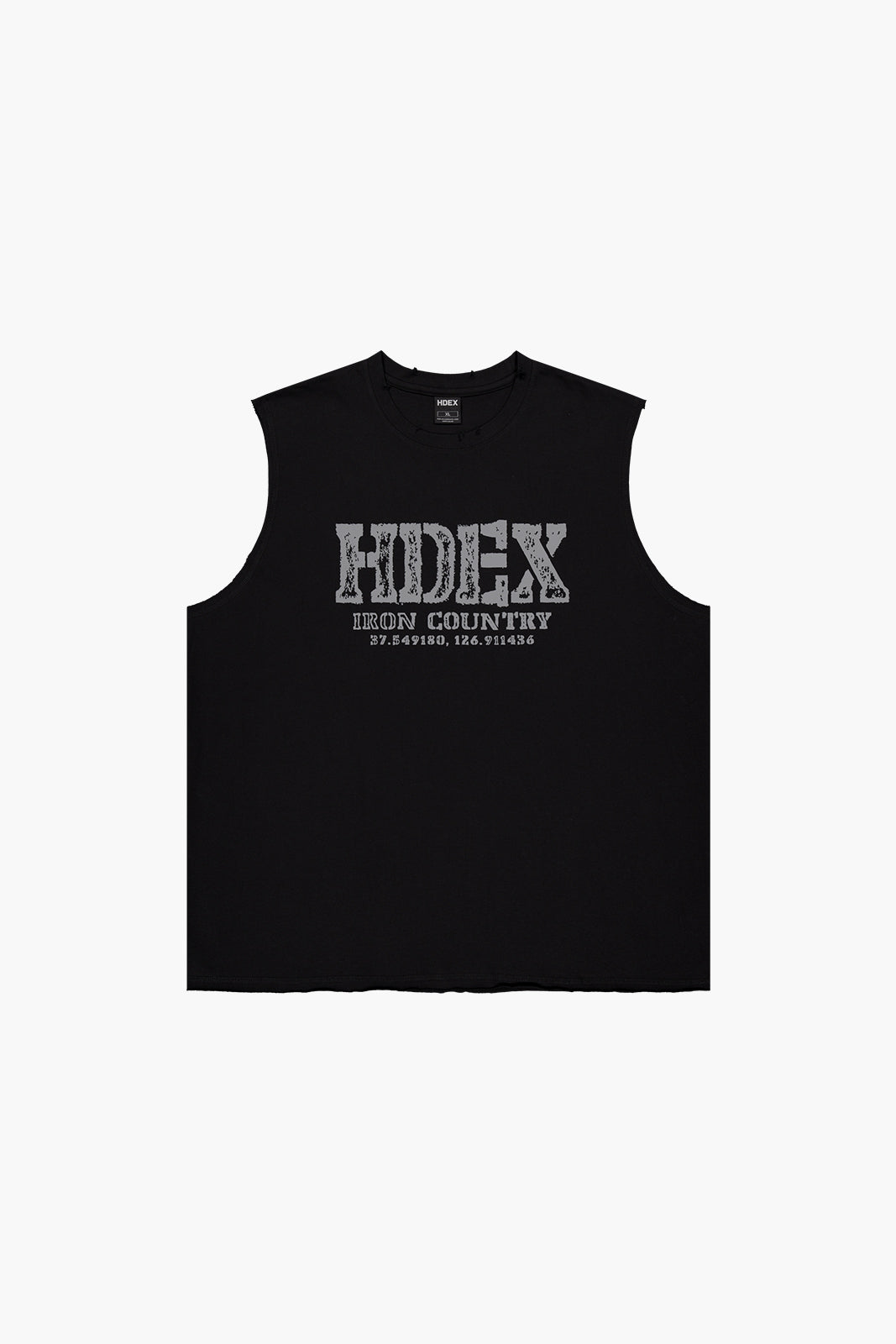 HDEX Baju Korea Olahraga Breaking Damage Sleeveless White Pria Fitness